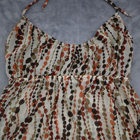 IZ Byer Shirt Womens S Multicolor Polka Dots Strap VNeck Sheer Sleeveless Blouse - Picture 11 of 16